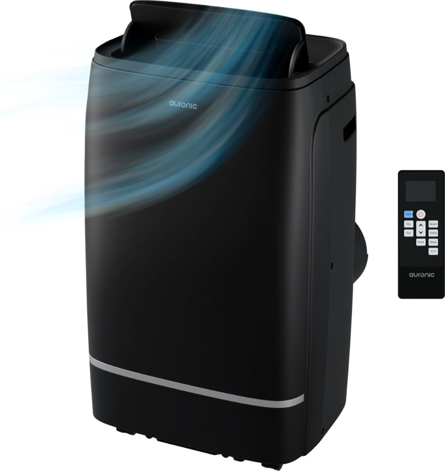 Climatiseur mobile Auronic 12 000 BTU - 4 en 1 - Noir