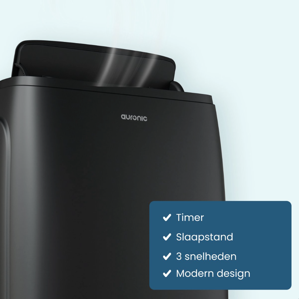 Climatiseur mobile Auronic 12 000 BTU - 4 en 1 - Noir
