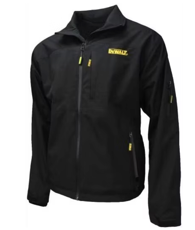 DeWalt Softshell Heated Jacket - Trois zones de chauffage, fermetures à glissière imperméables et dos allongé - Pour la construction et l'extérieur - Textile noir - Taille XL