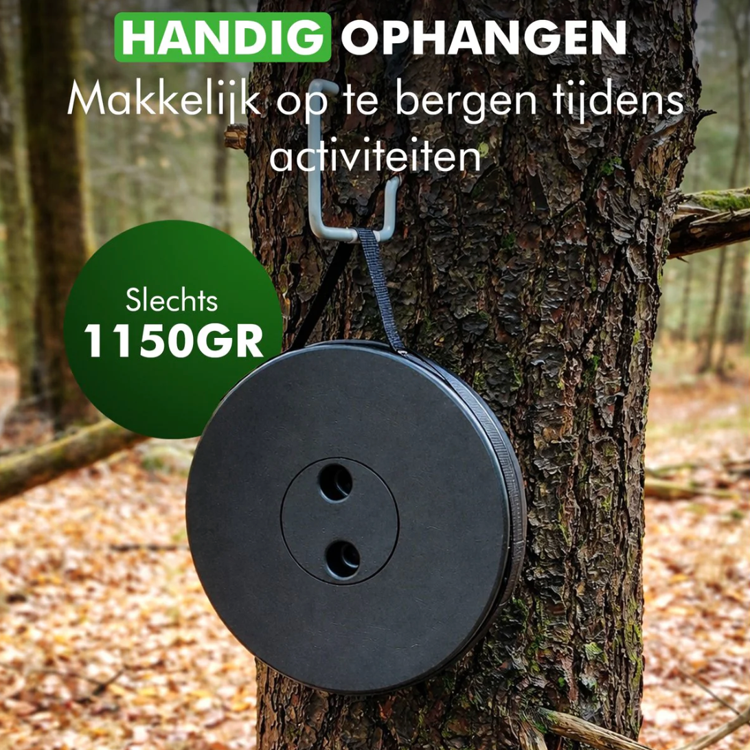 Tabouret pliable Travelhawk - équipé d'un siège en polyester résistant et d'un cadre en aluminium et pliable - pour le camping et la pêche - polyester noir et aluminium - cent cinquante kg