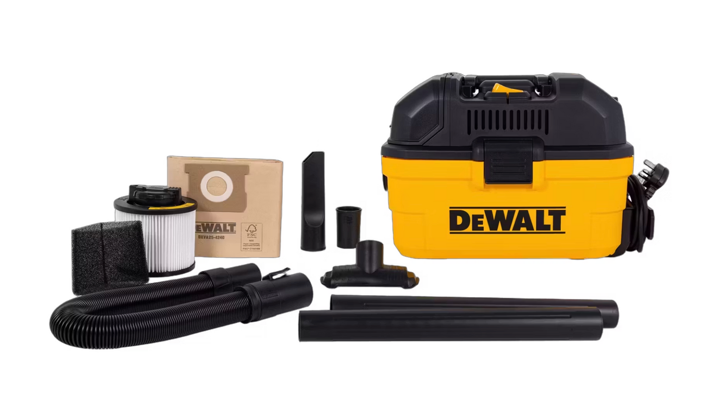 DeWalt Aspirateur eau et poussières DXV15TA - 15 litres - 1100 W - Design boîte à outils - Avec fonction soufflage
