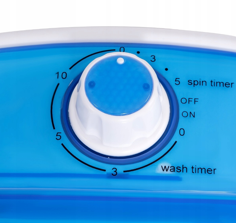 Mini lave-linge / Lave-linge de voyage COAST - Avec fonction centrifugeuse et double bac - 36 x 34 x 51 cm - Bleu