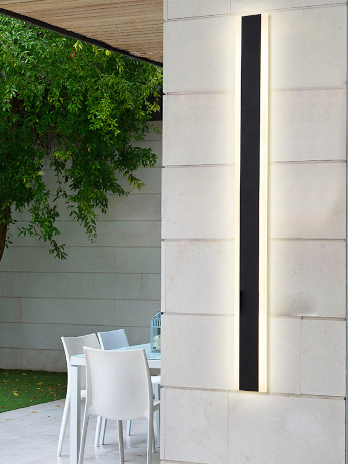 lampe led moderne d'extérieur - 90 cm - noir