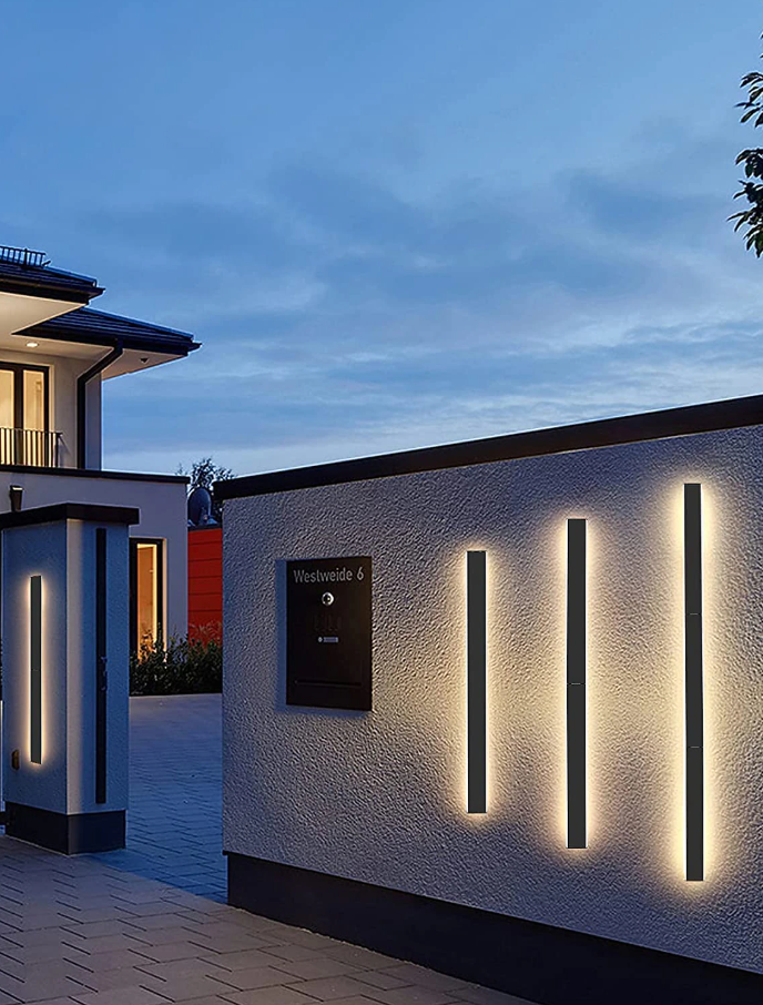 lampe led moderne d'extérieur - 90 cm - noir