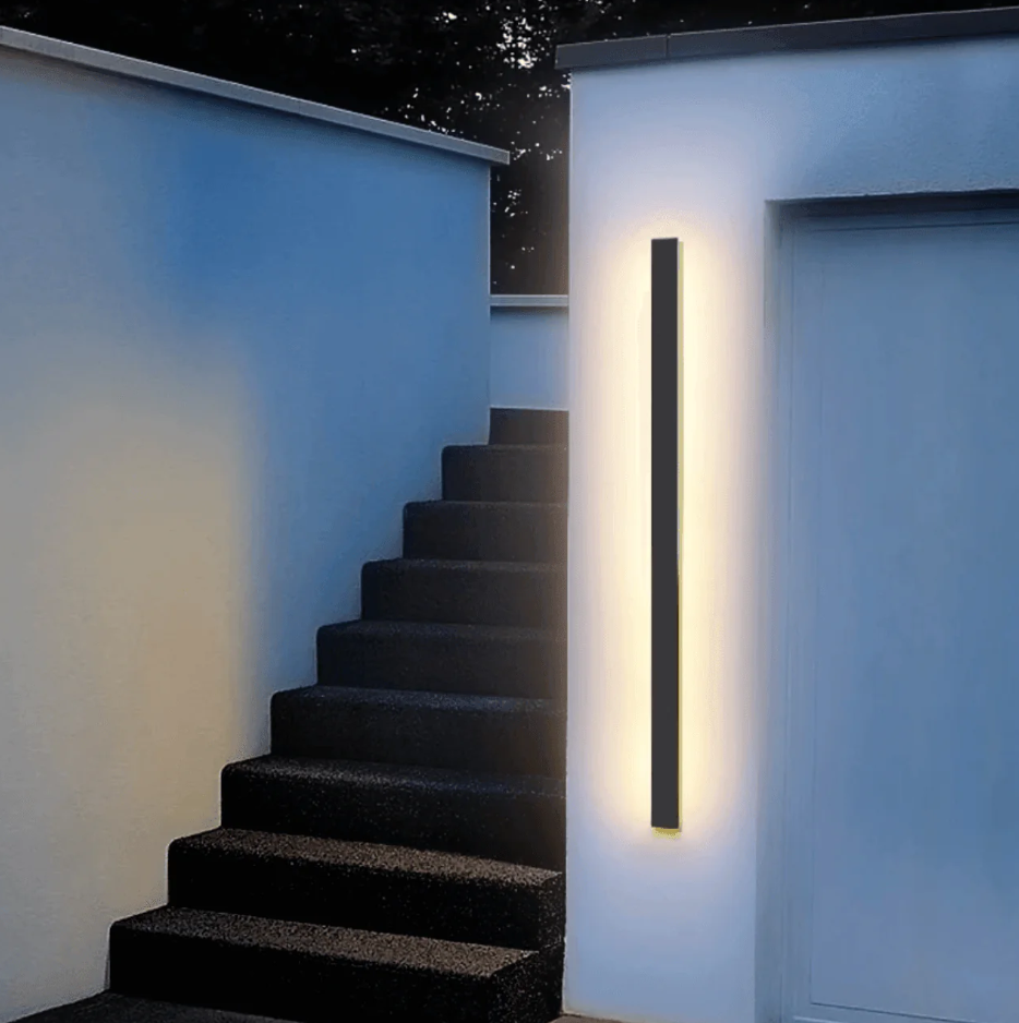 lampe led moderne d'extérieur - 90 cm - noir