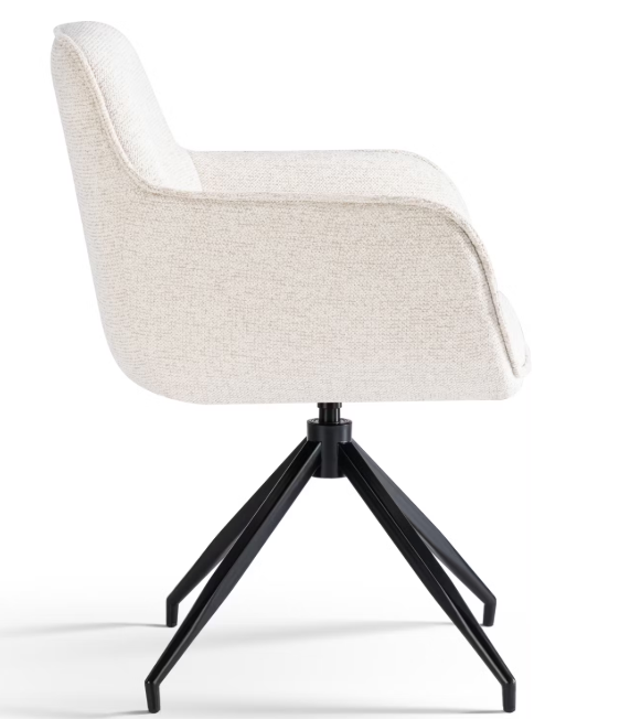 2x Criks Design Chaise de salle à manger pivotante Charly - beige