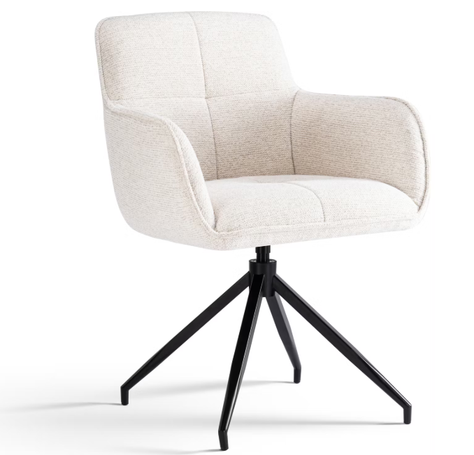 2x Criks Design Chaise de salle à manger pivotante Charly - beige