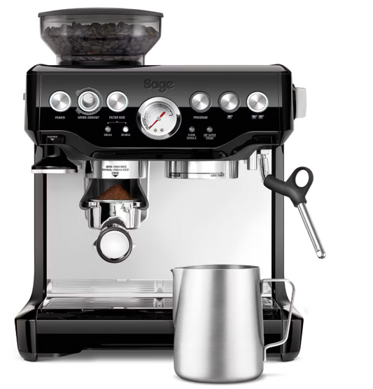 Machine à expresso entièrement automatique - Sage The Barista Express SES870BKS - 31 x 38 x 40 cm - Argent et noir