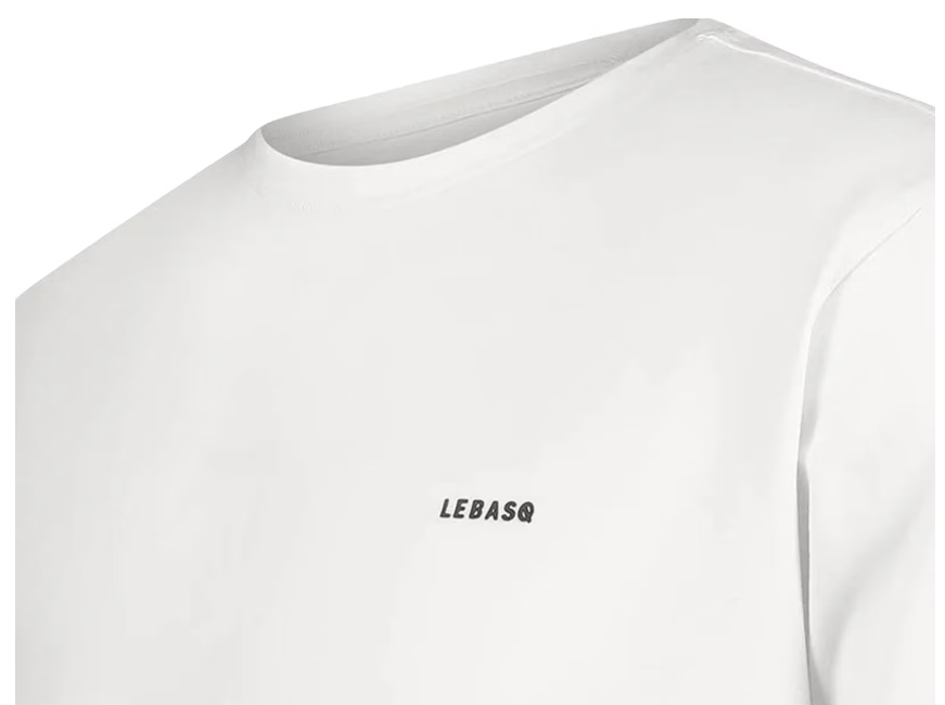 LEBASQ T-Shirt Parker Crew blanc, taille M (longueur dos 72 cm, tour de poitrine 100 cm)