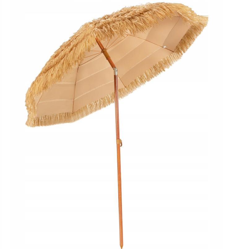 Parasol Coast 220 cm - beige avec inclinaison réglable, robuste et résistant au vent
