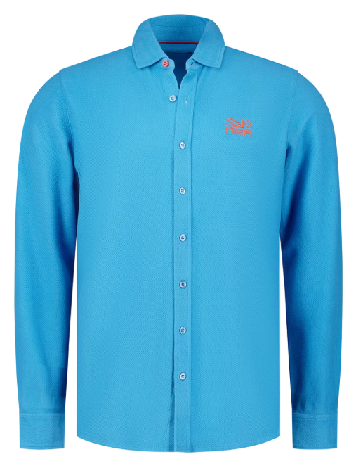 New Zealand Auckland Casual Shirt Men's Light Blue | Size L | 100% Cotton | Breathable & Soft