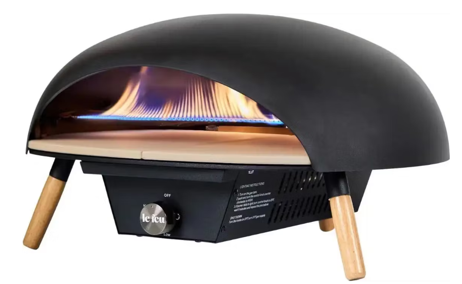 Le Feu Turtle 3.0 Four à pizza d'extérieur - Chauffage au gaz - Noir - Ø 61 cm x H 39 cm