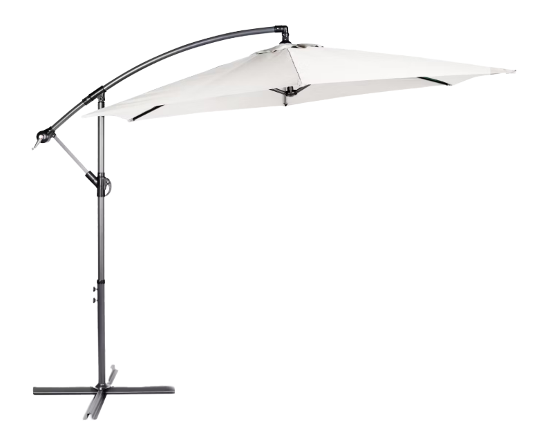 Parasol suspendu de jardin Lifa Ø 300 cm Crème - Housse de protection incluse
