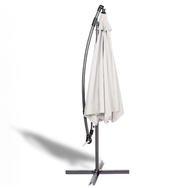 Parasol suspendu de jardin Lifa Ø 300 cm Crème - Housse de protection incluse