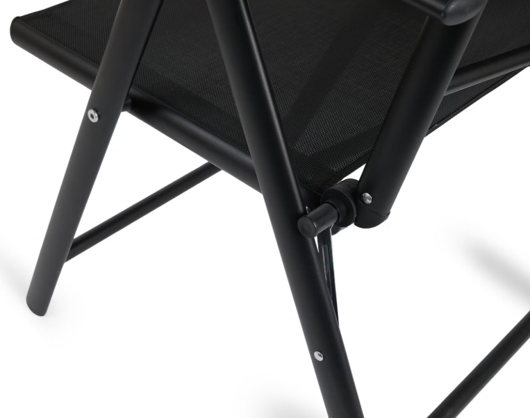 909 Chaises de jardin d'extérieur en aluminium - 66x55x107 cm - Gris - Lot de 2 - Pliables et réglables