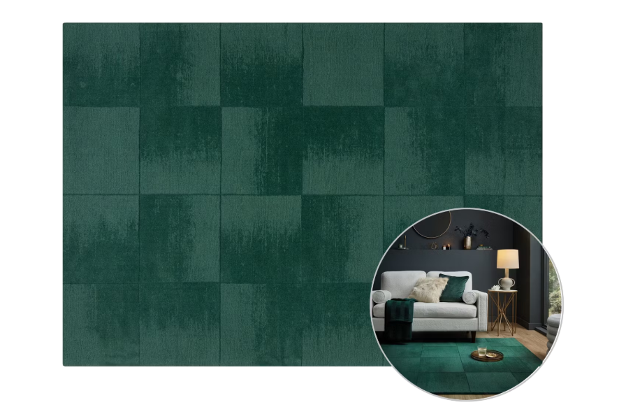 FLAIR RUGS - Grand - Laine - Tapis - 160x230cm - vert