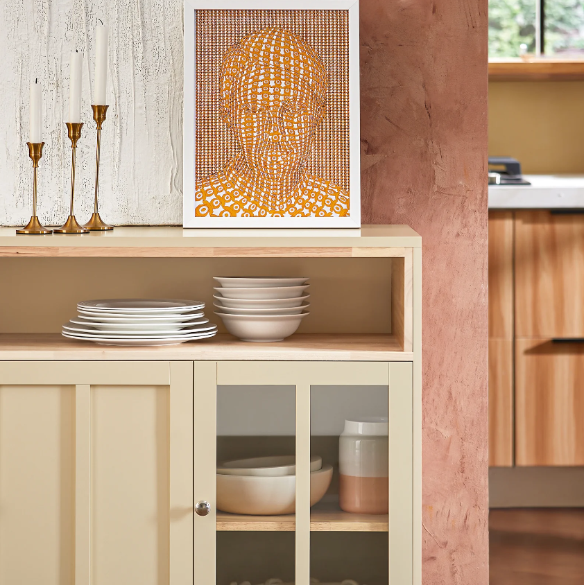 SoBuy Armoire de cuisine - 3 portes - Max. 70 kg - 120 x 40 x 85 cm - Beige