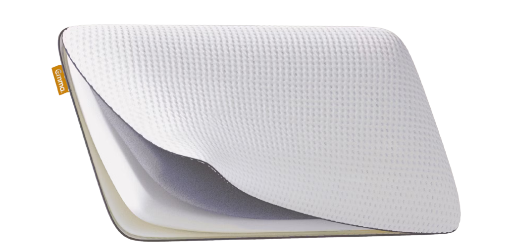 Oreiller en mousse à mémoire de forme Emma Diamond Degree 40 x 80 cm Gris