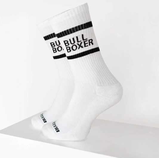 Chaussettes Bullboxer pour hommes - Lot de 2 - Taille 35-38 - 75 % coton - Blanc