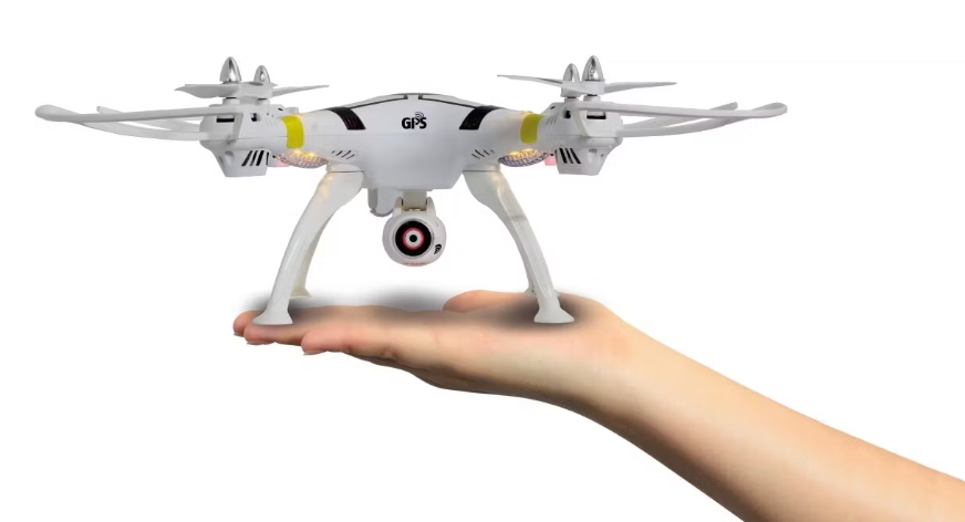 Jamara Payload GPS VR Drone | Caméra HD 720p | 62x62x18.8 cm | Blanc