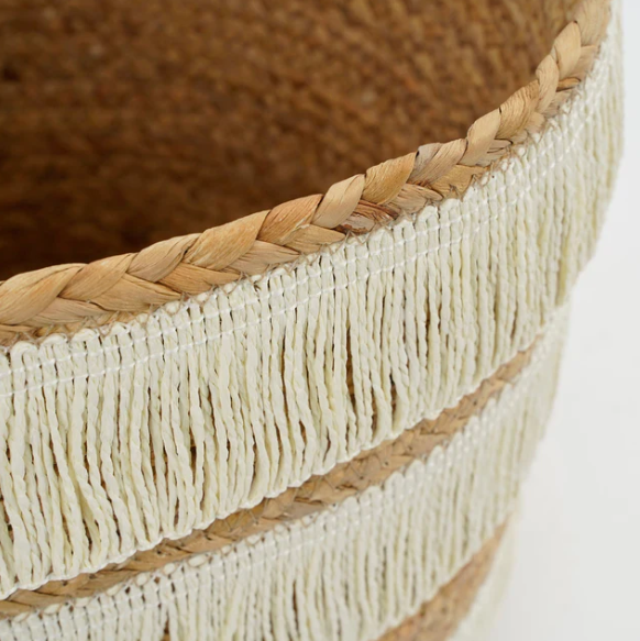 Mica Decorations Paniers de rangement Lot de 2 - Jacinthe d'eau - Marron - H30/27 x Ø32/28 cm