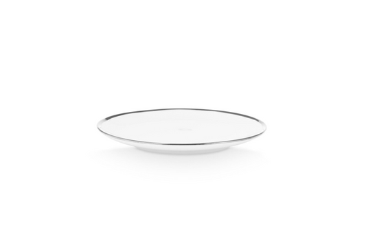 Vtwonen - Assiette plate blanc/argent - 25,5cm