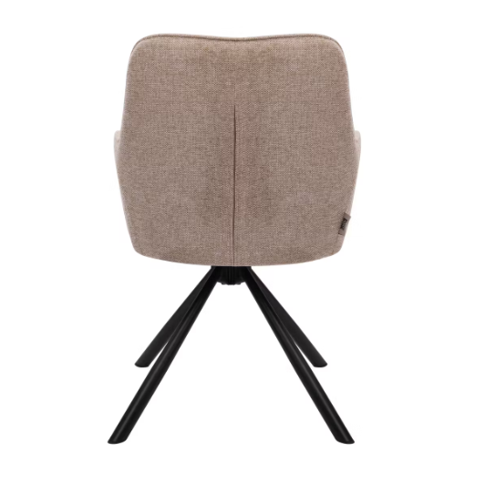 Dutchbone Oliver Chaises de salle à manger pivotantes 57x60x86 cm - Taupe (Lot de 2)