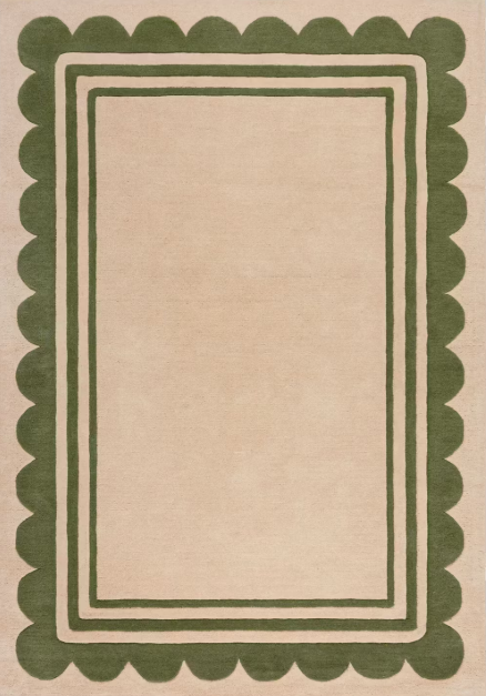 Flair Rugs Tapis en laine vert Lois - 160 x 230 cm