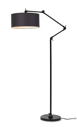 It's About Romi Lampadaire Amsterdam - Textile noir - 190 x 47 x 70 cm