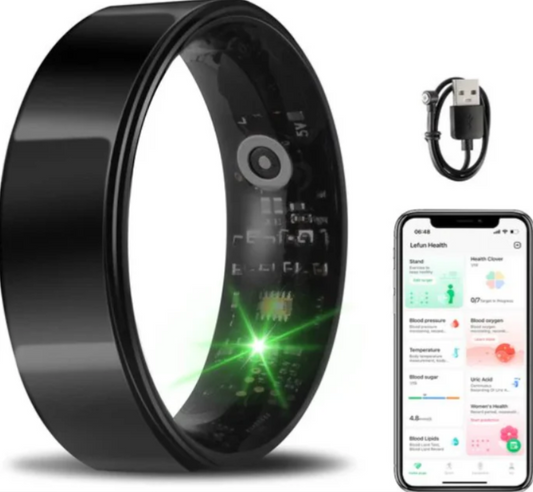 Saaf Smart Ring - Taille 12 - pour femmes et hommes - Traceur d'activité - Wearables - Noir