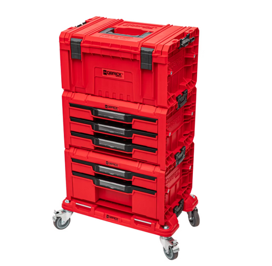 Qbrick System Pro Tiroir Atelier 4 Rouge - 525 x 345 x 885 mm