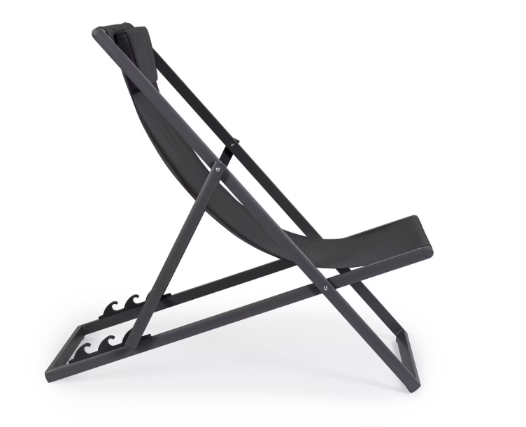 Bizzotto Lounger Taylor 65 x 200 x 102 - 42.5 cm | Gris foncé