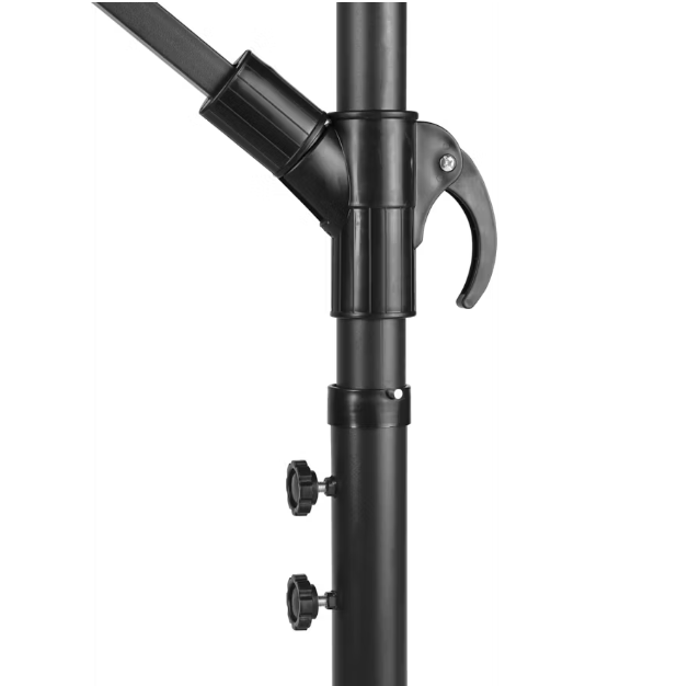 909 Outdoor - Parasol suspendu - Ø 300 cm - Avec base en croix - Anthracite - Parasol flottant - Résistant aux UV et hydrofuge - Réglable