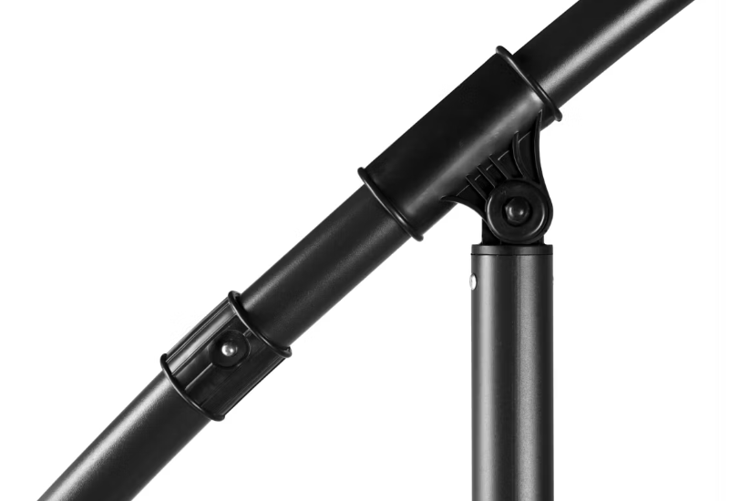 909 Outdoor - Parasol suspendu - Ø 300 cm - Avec base en croix - Anthracite - Parasol flottant - Résistant aux UV et hydrofuge - Réglable