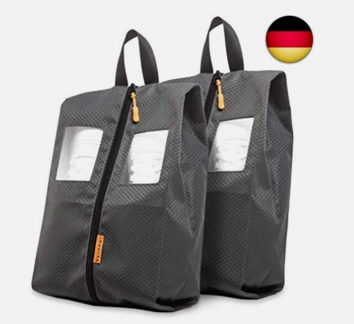 loonara Travel Shoe Bag Set - Grey - 2pcs