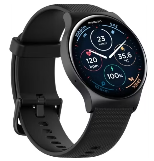 Motorola Moto Watch 120 Smartwatch 1.43" AMOLED - Noir