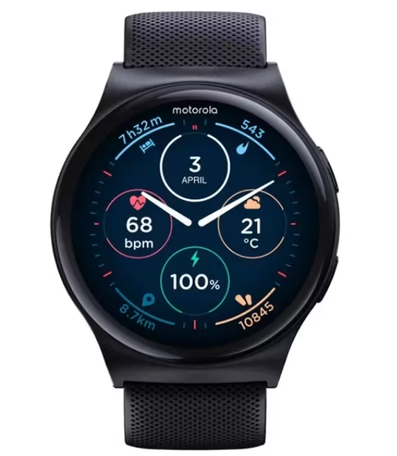 Motorola Moto Watch 120 Smartwatch 1.43" AMOLED - Noir