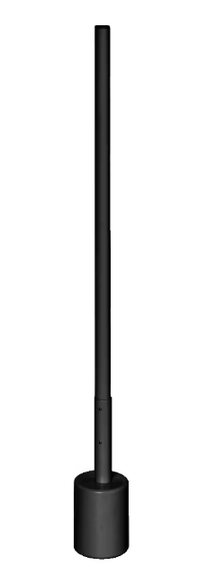 Ledvance Cornerslim Lampadaire Smart Wifi 80 cm - Noir - RGB & CCT - Lampadaire mince pour intérieurs modernes