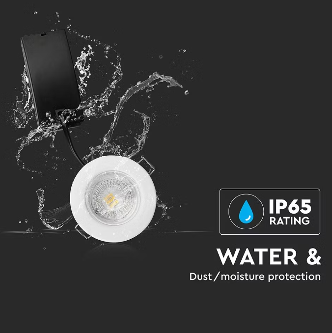 V-Tac VT-885 Spot encastré rond blanc 81,5 x 57 mm | Samsung LED | 5 W | 3000/4000 K | IP65