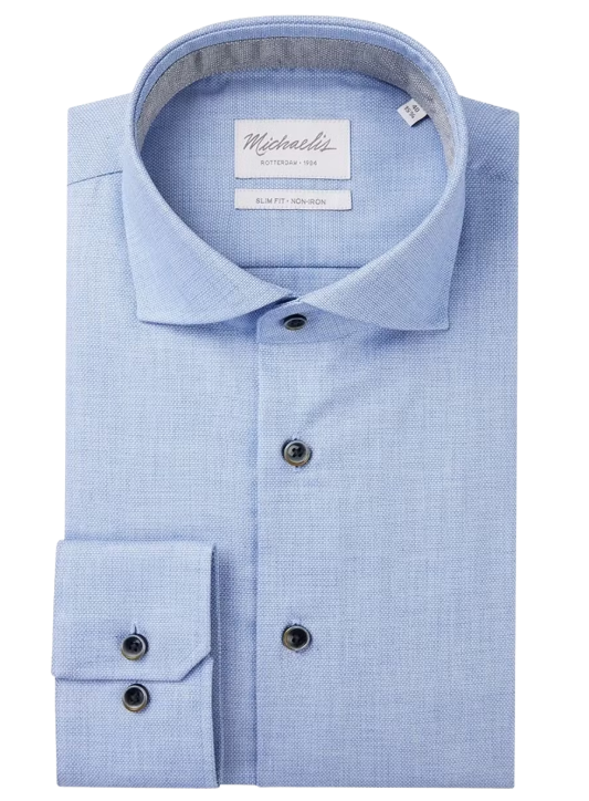 Michaelis Non-Iron Cutaway Shirt - Slim Fit | 100% Cotton Luxury Shirt for Men