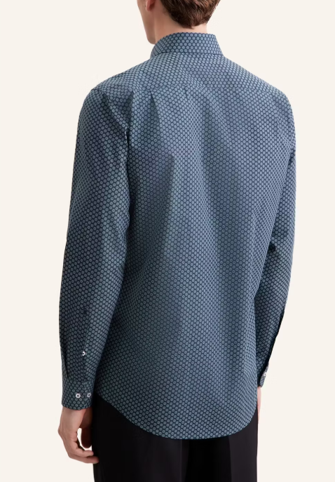 Seidensticker New Kent Business Shirt | Regular Fit | 42 Sage Green | 100% Cotton | 01.845413-73