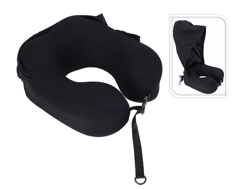 ProWorld Oreiller cervical en forme de U avec mousse à mémoire de forme, 25×22×12 cm, polyester