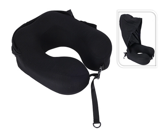 ProWorld Oreiller cervical en forme de U avec mousse à mémoire de forme, 25×22×12 cm, polyester