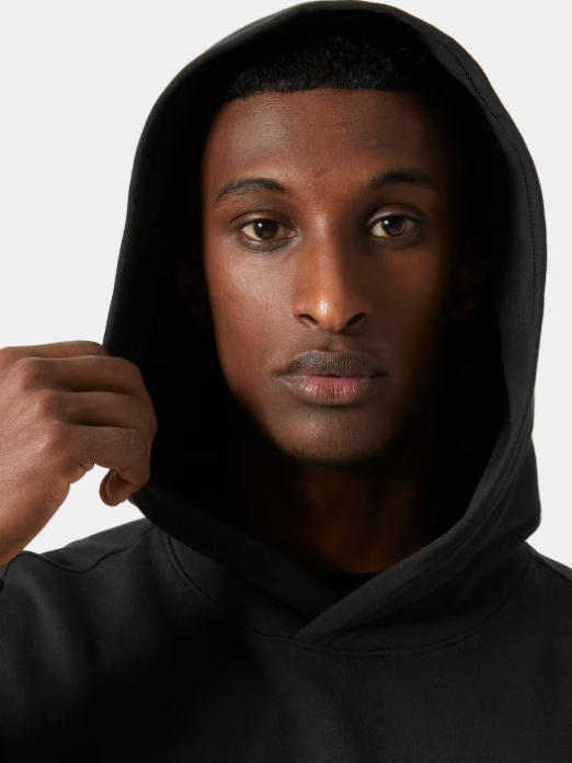 helly hansen core graphic hoodie men - taille M - noir - 80% coton / 20% polyester - regular fit