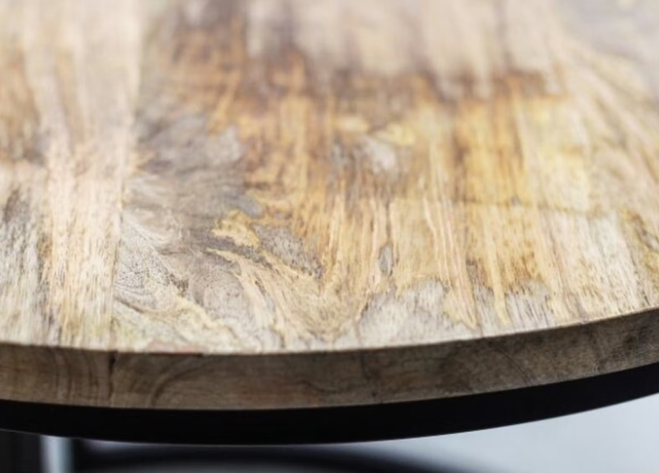 HSM Collection - Table basse Ronin - ensemble de 2 - 70×70×46 cm - Mangue/Métal - Naturel/Noir