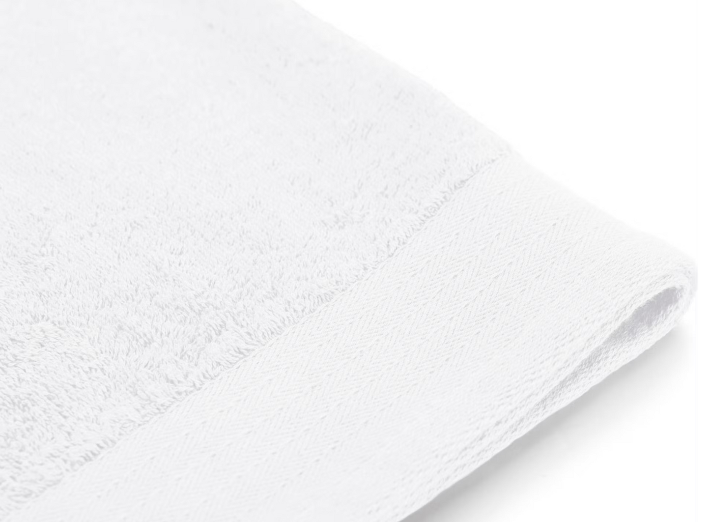 Serviettes en coton doux Walra - 10 pièces - 50 x 100 cm - 550 g/m² - blanc