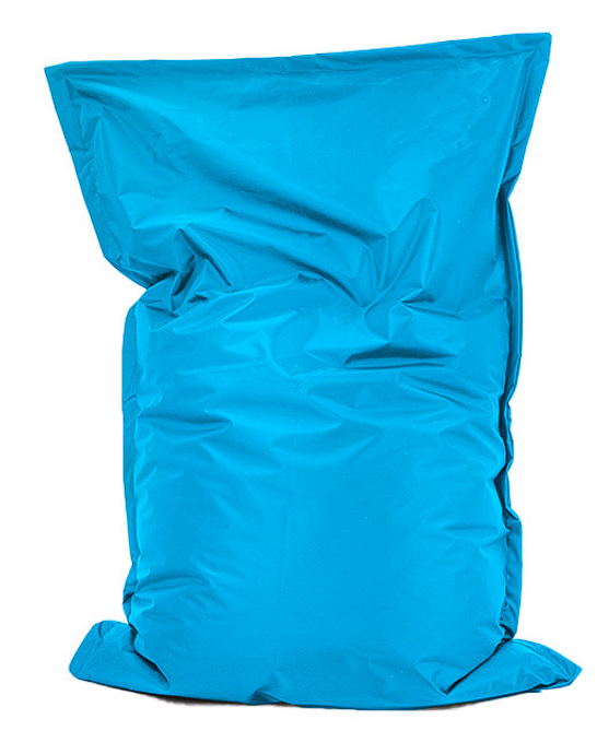 Drop & Sit - Coussin - 100x150 cm - Pour l'intérieur et l'extérieur - Fabriqué à la main au Benelux - Résistant à l'eau et durable - Nylon & Turquoise