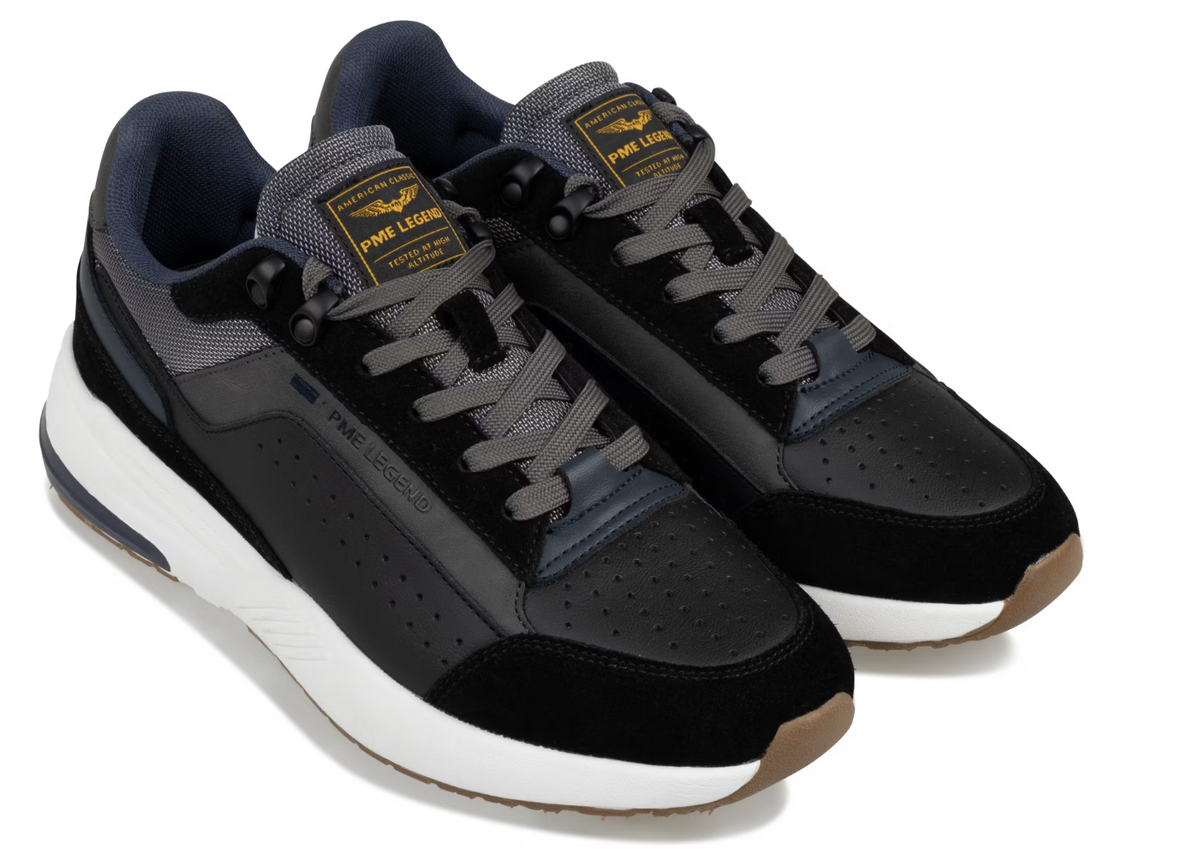PME Legend Noselifter Sneakers Hommes - Noir - Taille 45 - Sporty Multimaterial Comfort