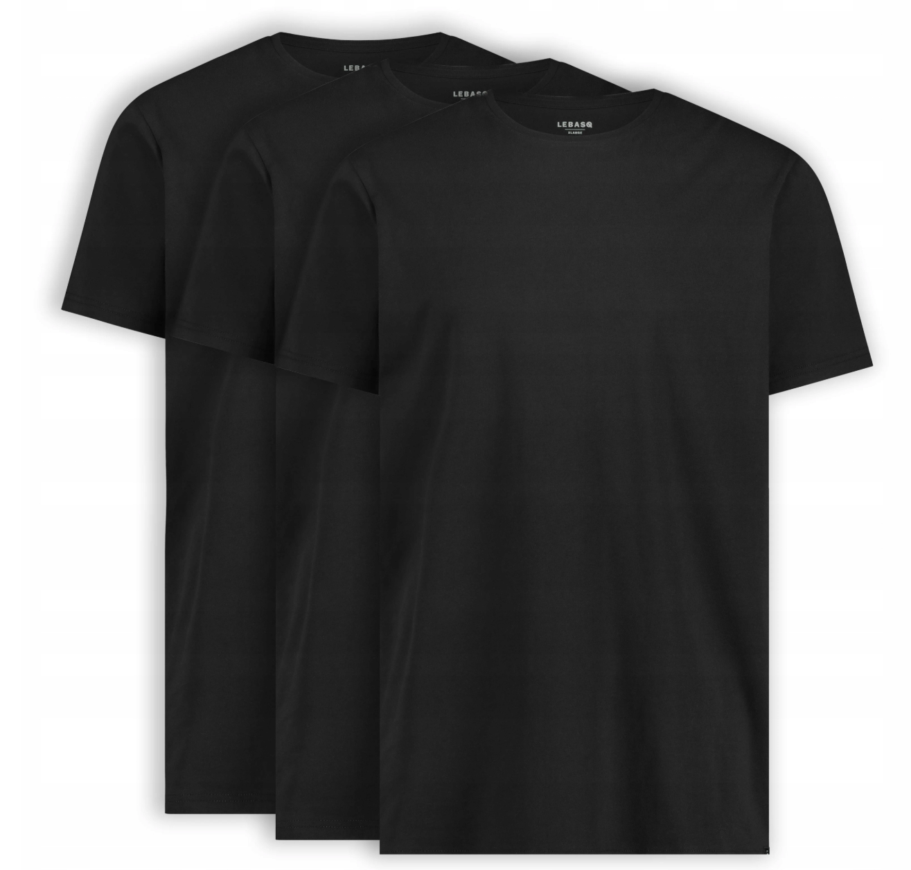 LebasQ Fit T-Shirt 3-Pack - Longueur régulière - Taille XXL - Noir