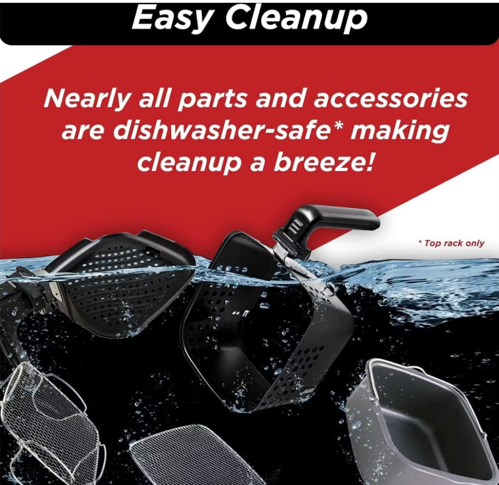 Nuwave - Friteuse numérique à air chaud - 6 l et 1800 watts - équipée d'une sonde de température et d'un kit gourmet - pour des cuissons et des grillades homogènes - plastique noir et acier inoxydable